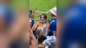 video of Vamos Argentina world cup Flashing her Tits
