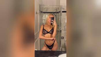 video of hot blonde in lingerie
