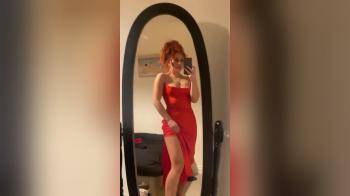 video of hot red sexy dress